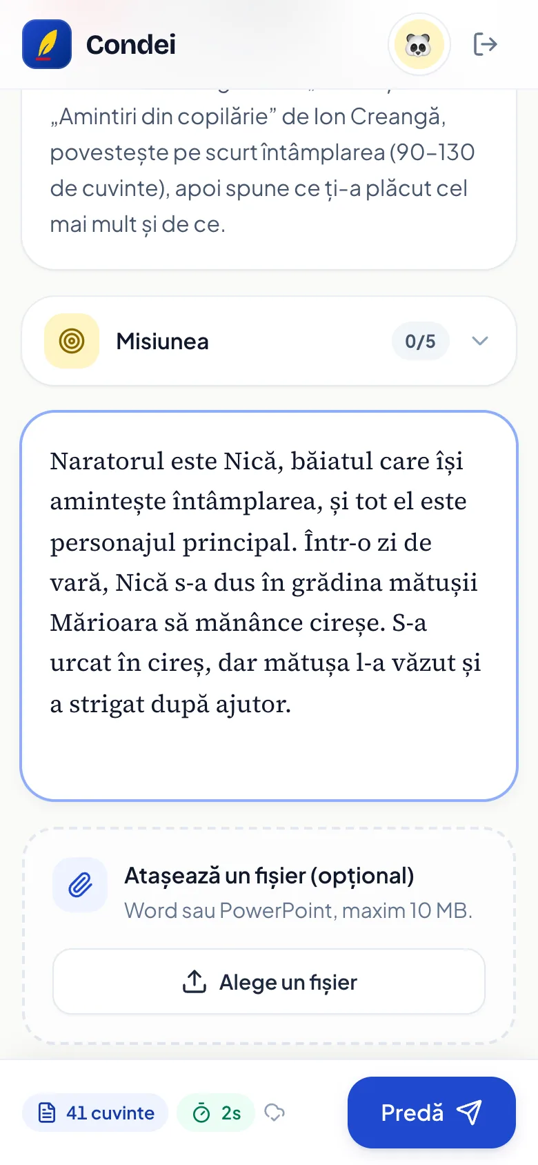 Scrie direct pe telefon, cu salvare automată și cronometru